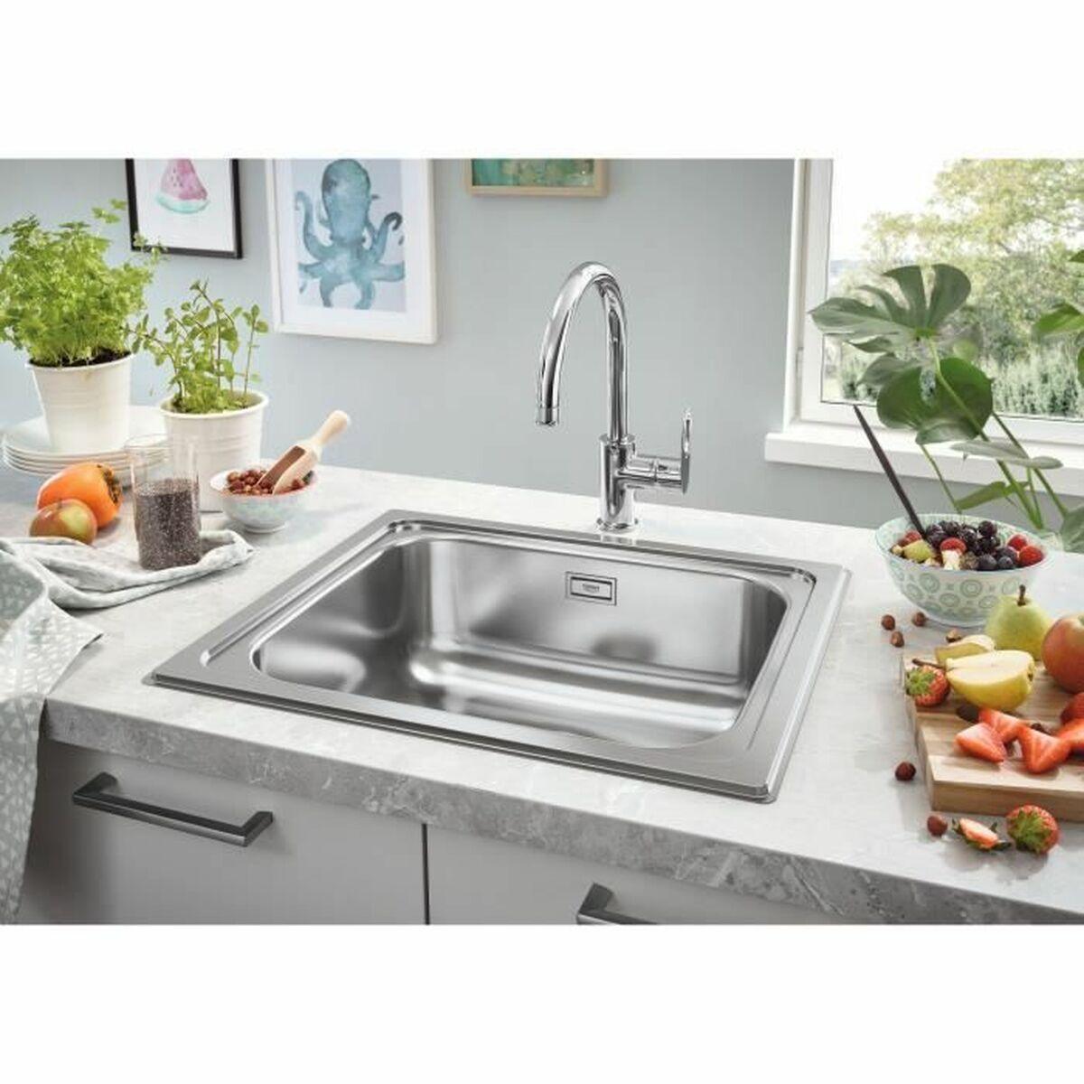 Grifo Monomando Grohe 31719SD0 Acero Inoxidable Rectangular - Ferreteria Alco