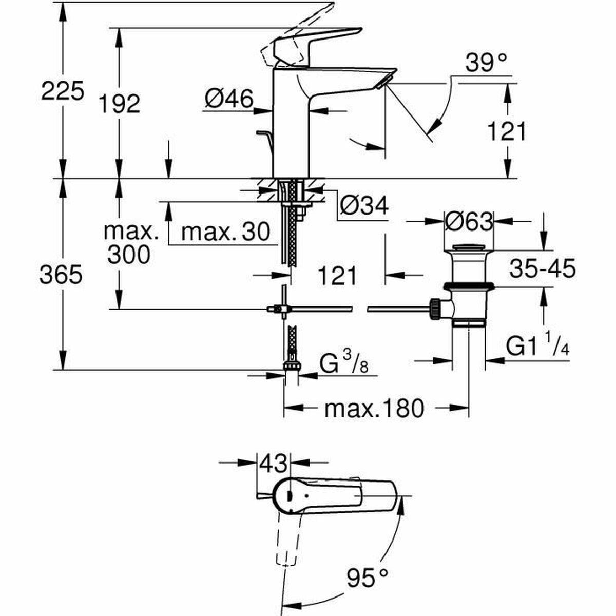 Grifo Monomando Grohe Start EHM Metal - Ferreteria Alco