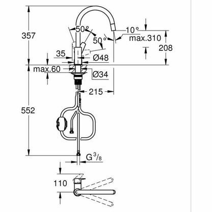 Grifo Monomando Grohe Start Edge - Ferreteria Alco