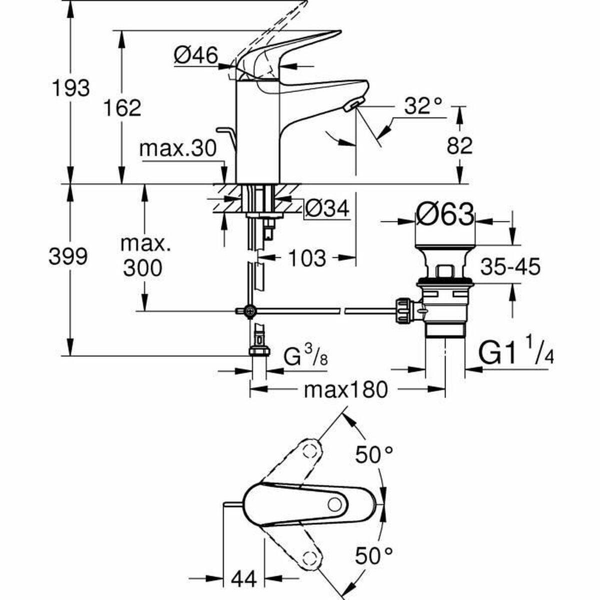 Grifo Monomando Grohe Metal - Ferreteria Alco
