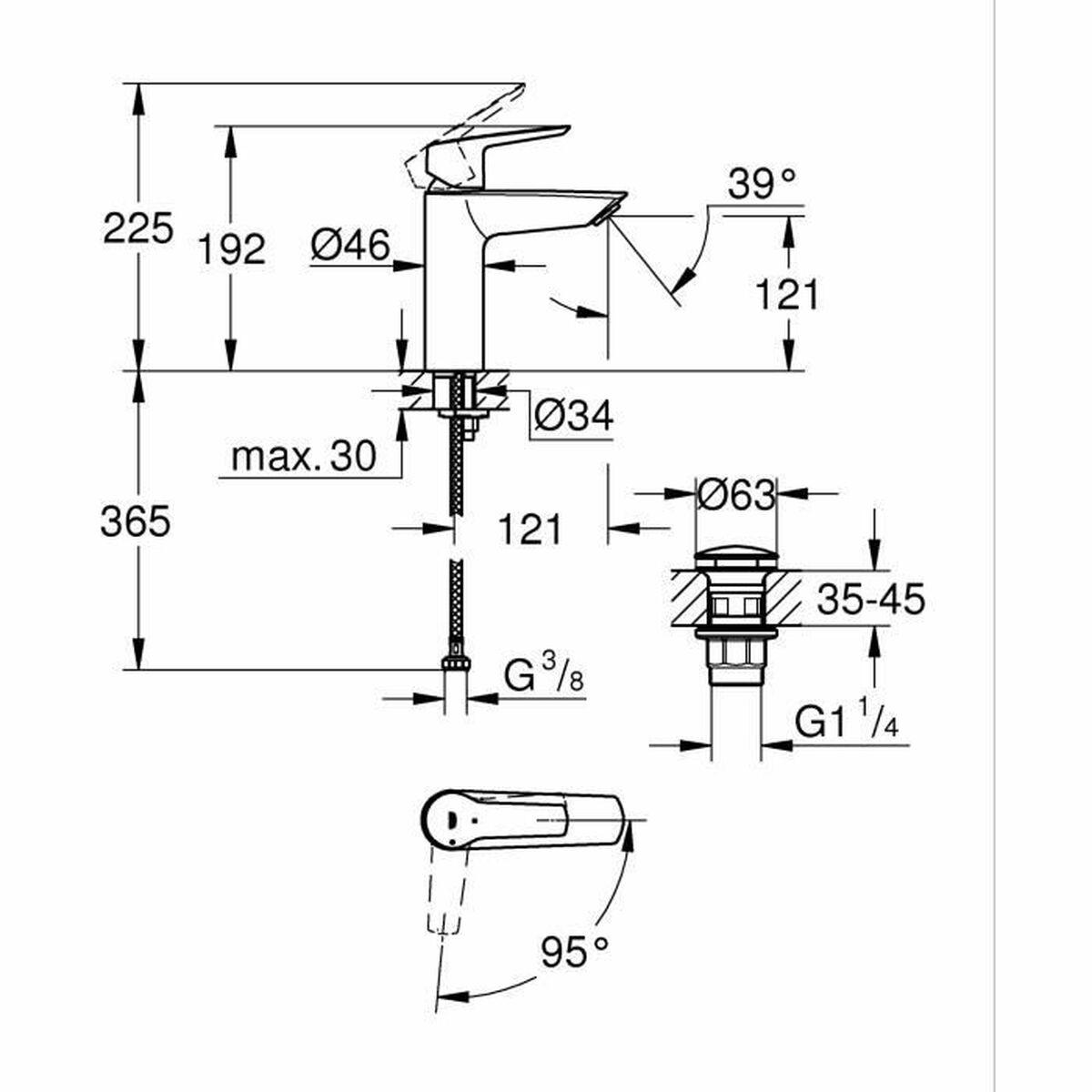 Grifo Monomando Grohe Start M Negro mate - Ferreteria Alco