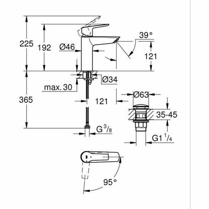 Grifo Monomando Grohe Start M Negro mate - Ferreteria Alco