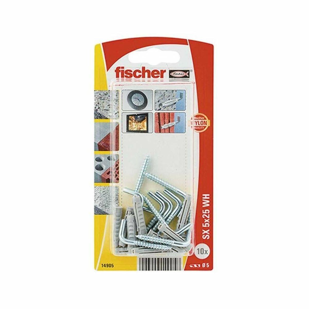 Alcayatas Fischer 14905 Tacos 5 x 25 mm 10 Unidades - Ferreteria Alco
