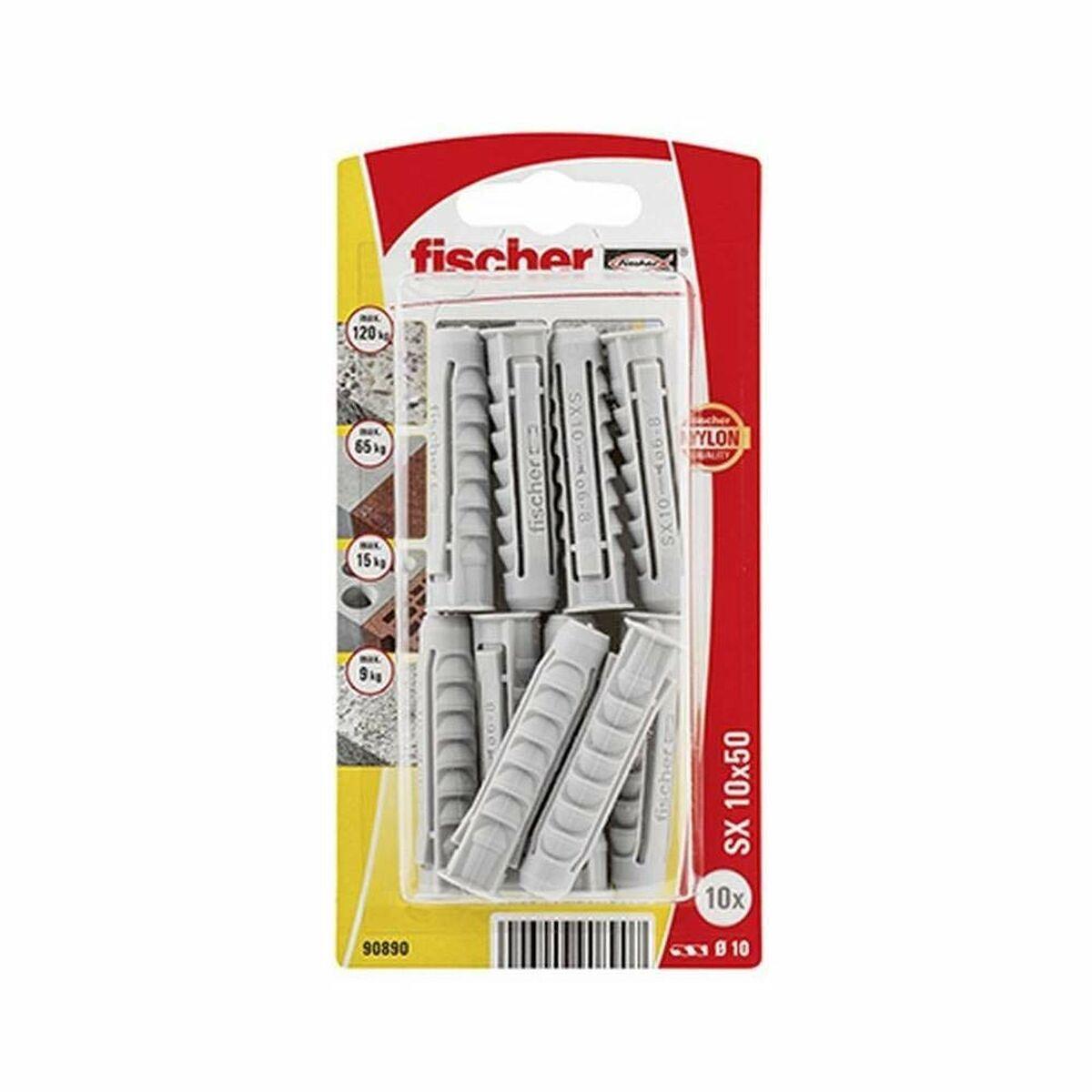 Tacos Fischer SX 90890 Nailon 10 x 50 mm (10 Unidades) - Ferreteria Alco