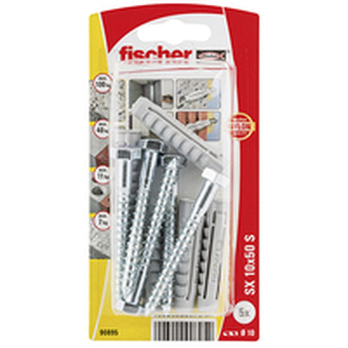 Tacos y tornillos Fischer 5 Tacos y tornillos (10 x 50 mm) - Ferreteria Alco