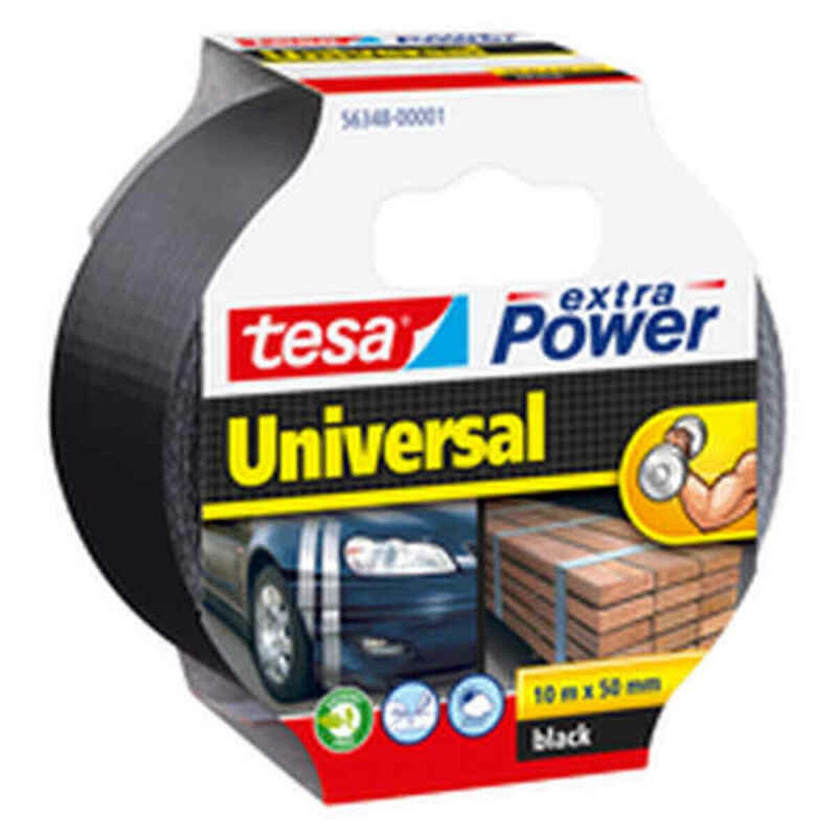 Cinta americana TESA extra Power Universal 10 m x 50 mm Negro (10 m x 5 cm) - Ferreteria Alco
