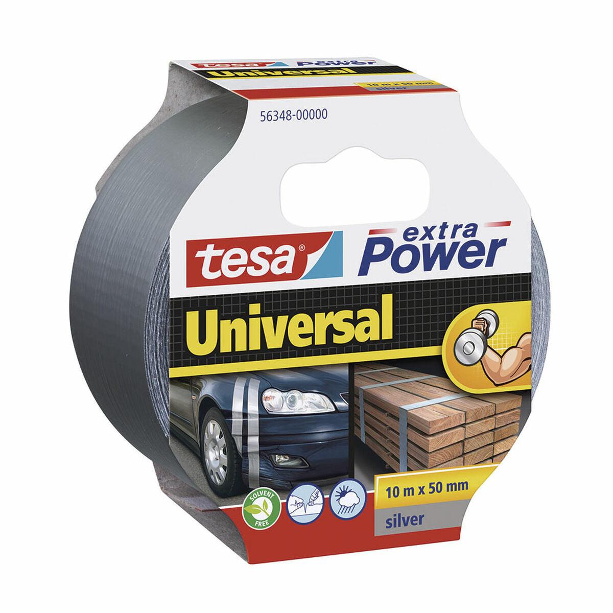 Cinta americana TESA Extra Power Universal 10 m x 50 mm Plateado - Ferreteria Alco