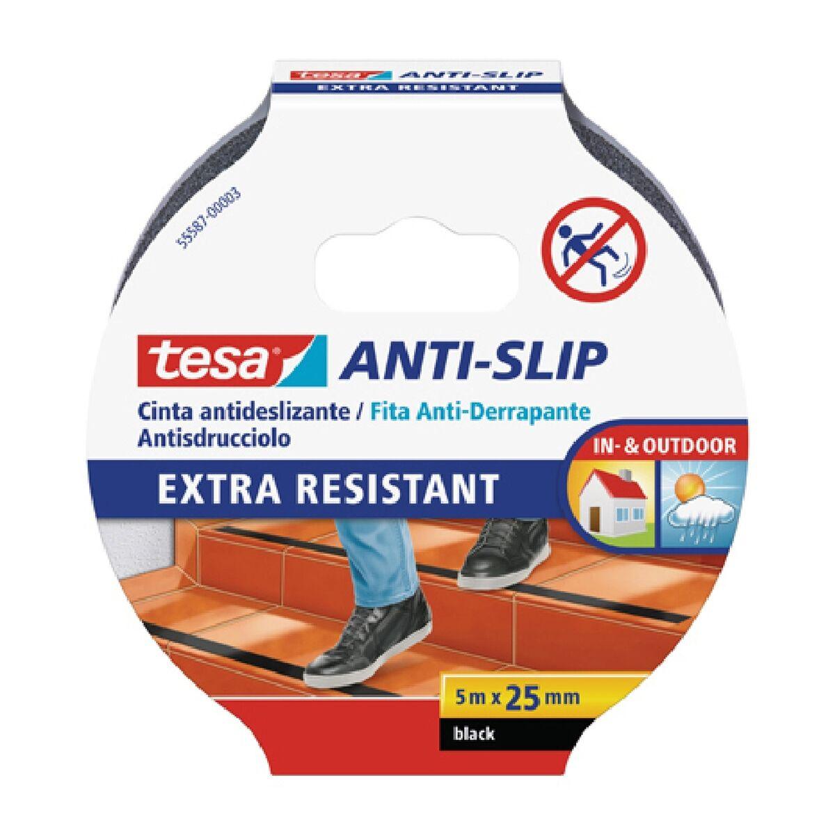 Cinta Adhesiva TESA Negro 5 m Antideslizante - Ferreteria Alco
