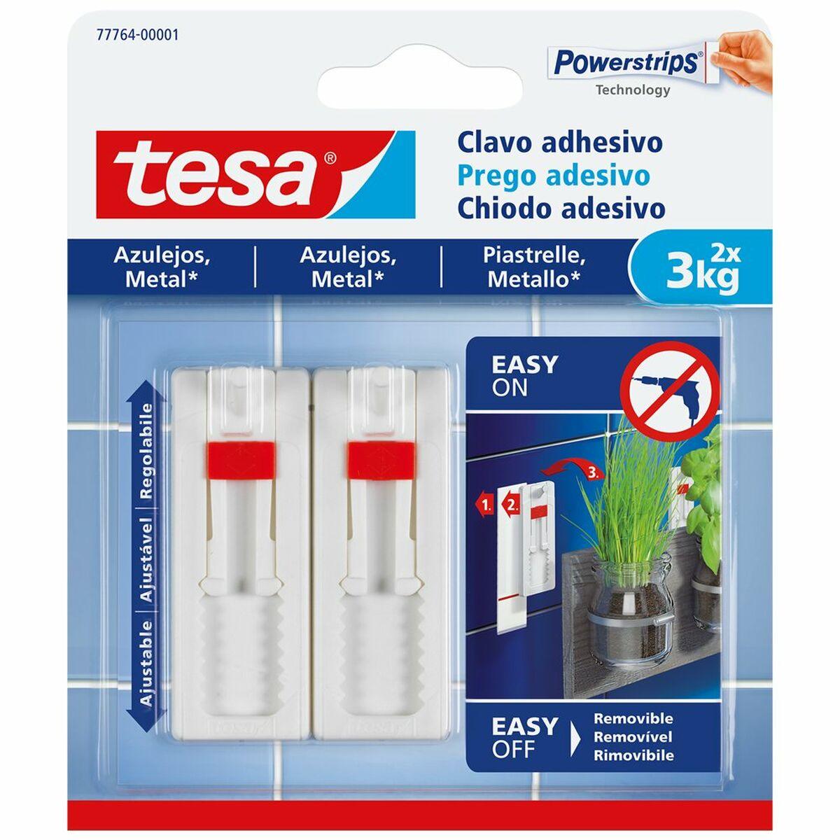 Soporte de Pared TESA 77764 3 Kg Adhesivo Clavos - Ferreteria Alco