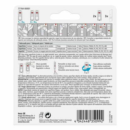 Soporte de Pared TESA 77764 3 Kg Adhesivo Clavos - Ferreteria Alco