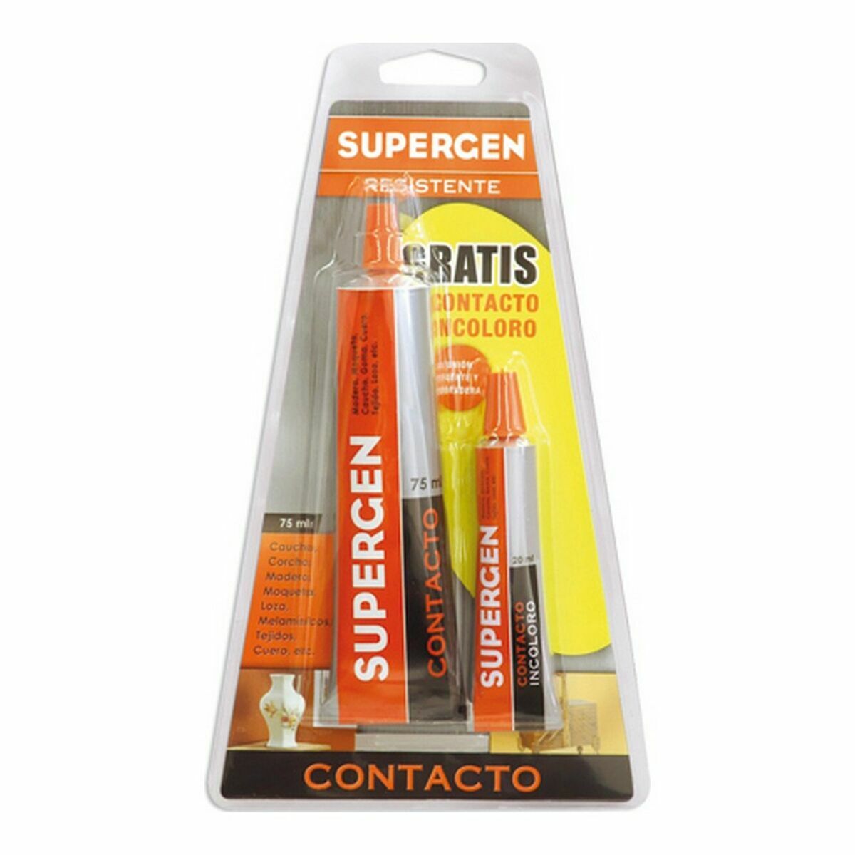 Adhesivo de contacto SUPERGEN 62600 2 Piezas 20 ml 75 ml - Ferreteria Alco