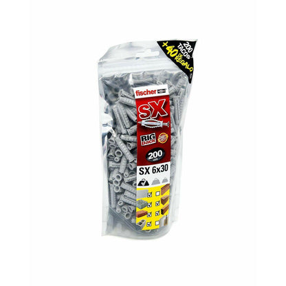 Tacos Fischer SX 519332 Ø 6 x 30 mm (240 Unidades) - Ferreteria Alco