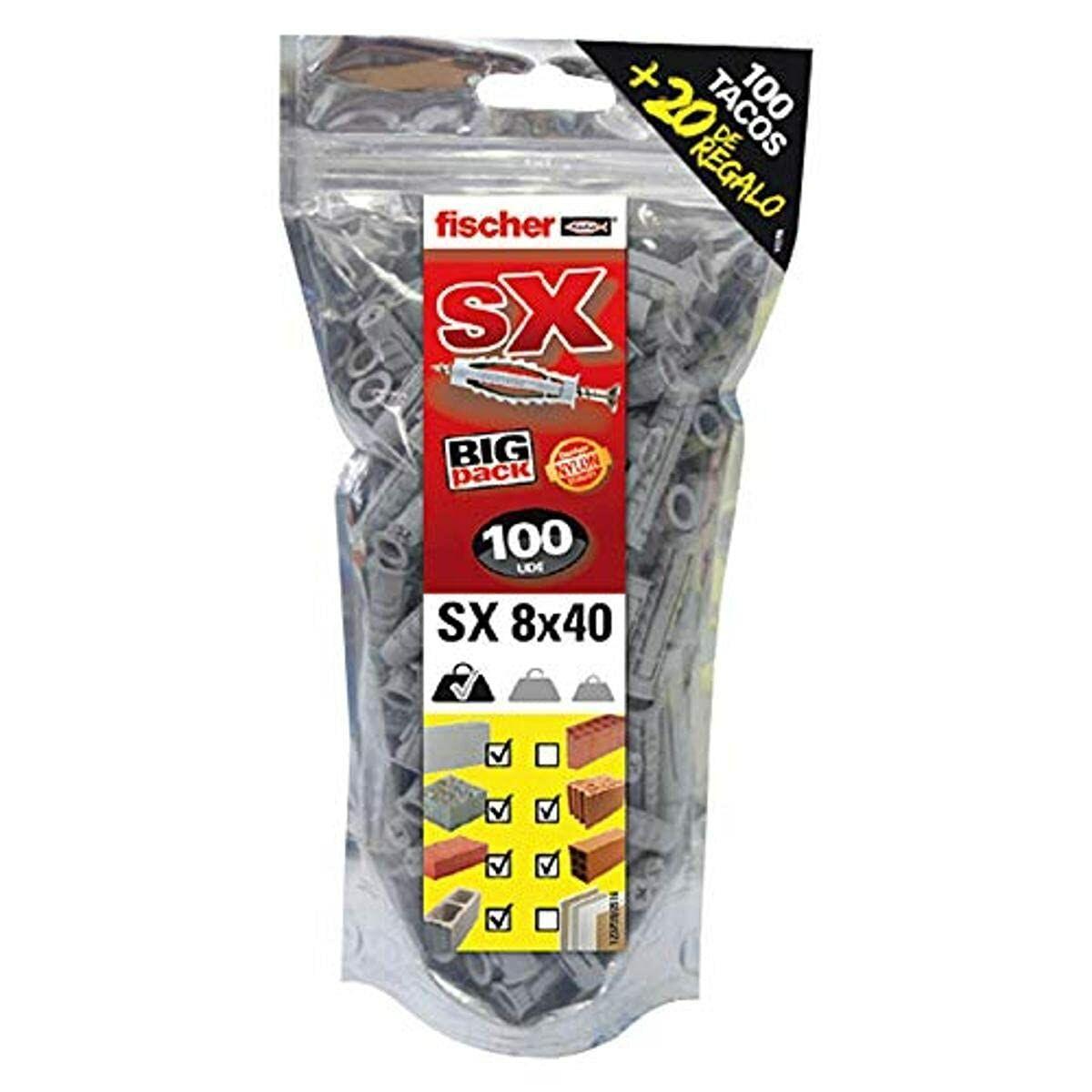 Tacos Fischer SX 519333 8 x 40 mm (120 Unidades) - Ferreteria Alco
