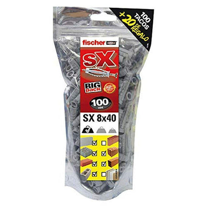 Tacos Fischer SX 519333 8 x 40 mm (120 Unidades) - Ferreteria Alco