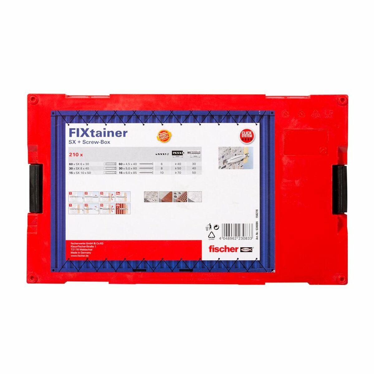 Tacos y tornillos Fischer Fixtainer Universal 210 - Ferreteria Alco