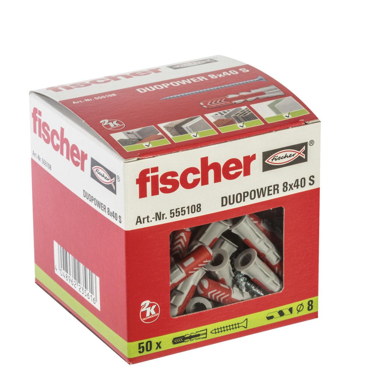 Tacos y tornillos Fischer duopower 50 Tacos y tornillos (5,5 x 50 mm) - Ferreteria Alco