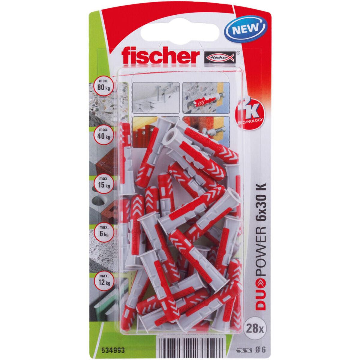 Tacos Fischer DuoPower 534993 Ø 6 x 30 mm Nailon (45 Unidades) - Ferreteria Alco