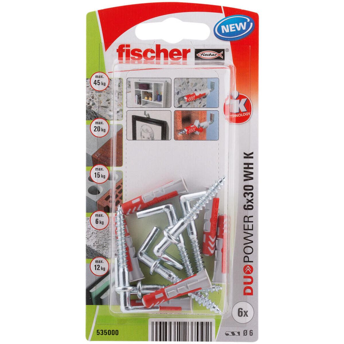 Alcayatas Fischer DuoPower 535000 Tacos Ø 6 x 30 mm 6 Unidades - Ferreteria Alco