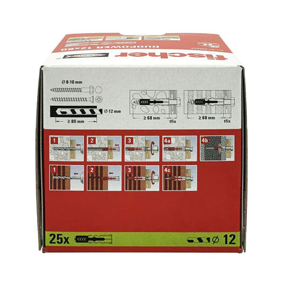 Tacos Fischer DuoPower 538243 Nailon Ø 12 x 60 mm (25 Unidades) - Ferreteria Alco
