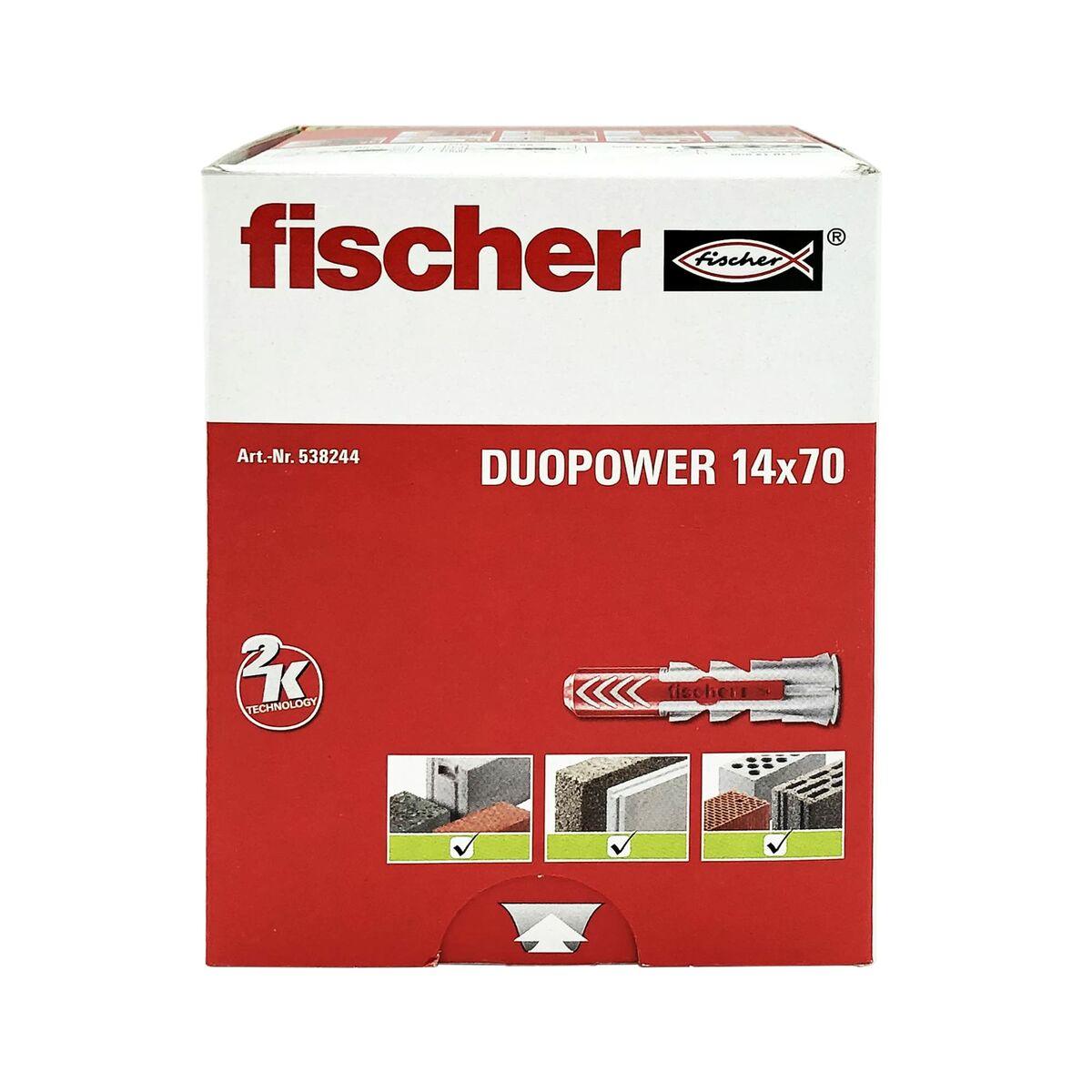 Tacos Fischer DuoPower 538244 Ø 14 x 70 mm Nailon (20 Unidades) - Ferreteria Alco