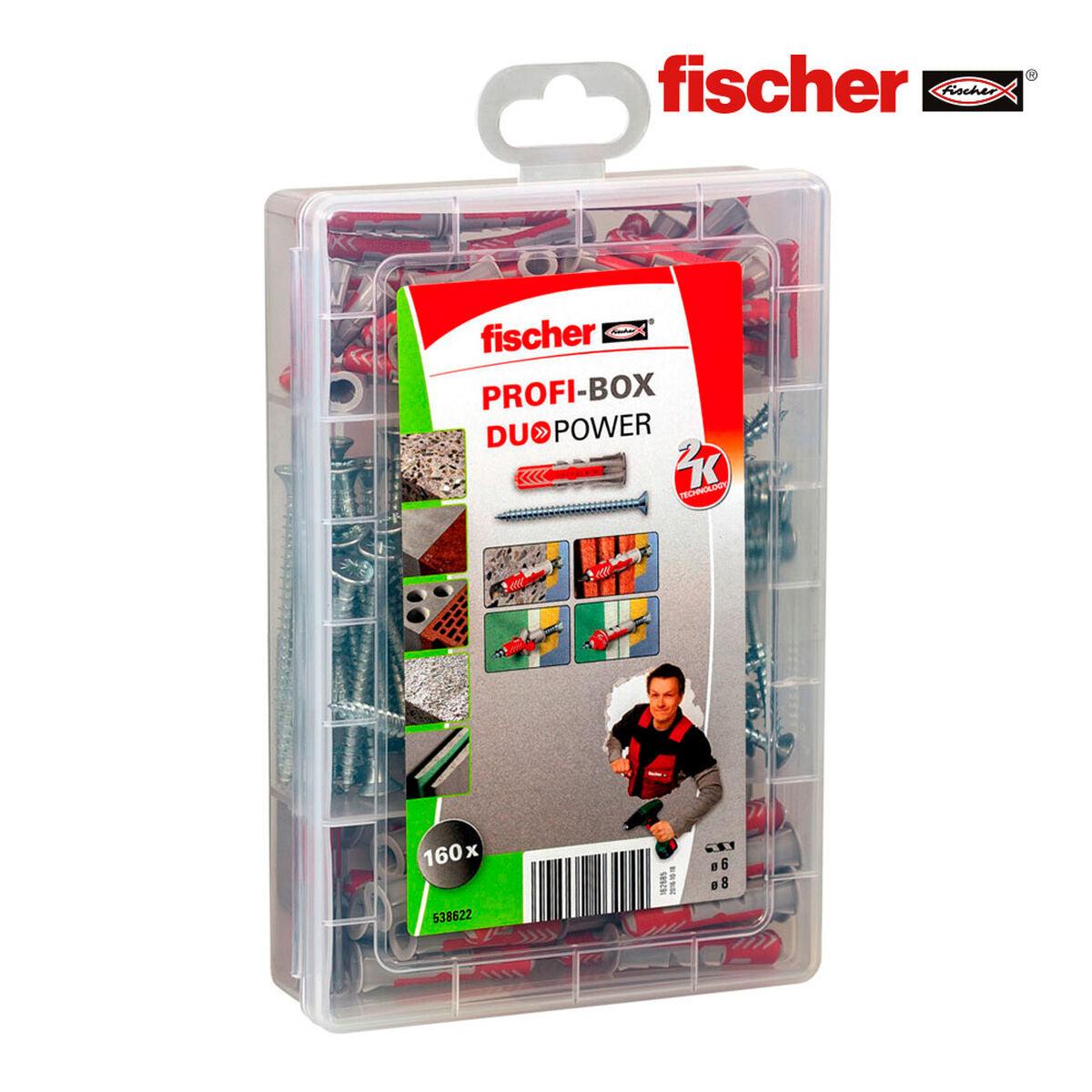 Tacos y tornillos Fischer duopower 160 Piezas - Ferreteria Alco