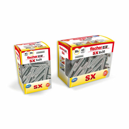 Tacos Fischer SX 553437 12 x 60 mm Nailon (15 Unidades) - Ferreteria Alco