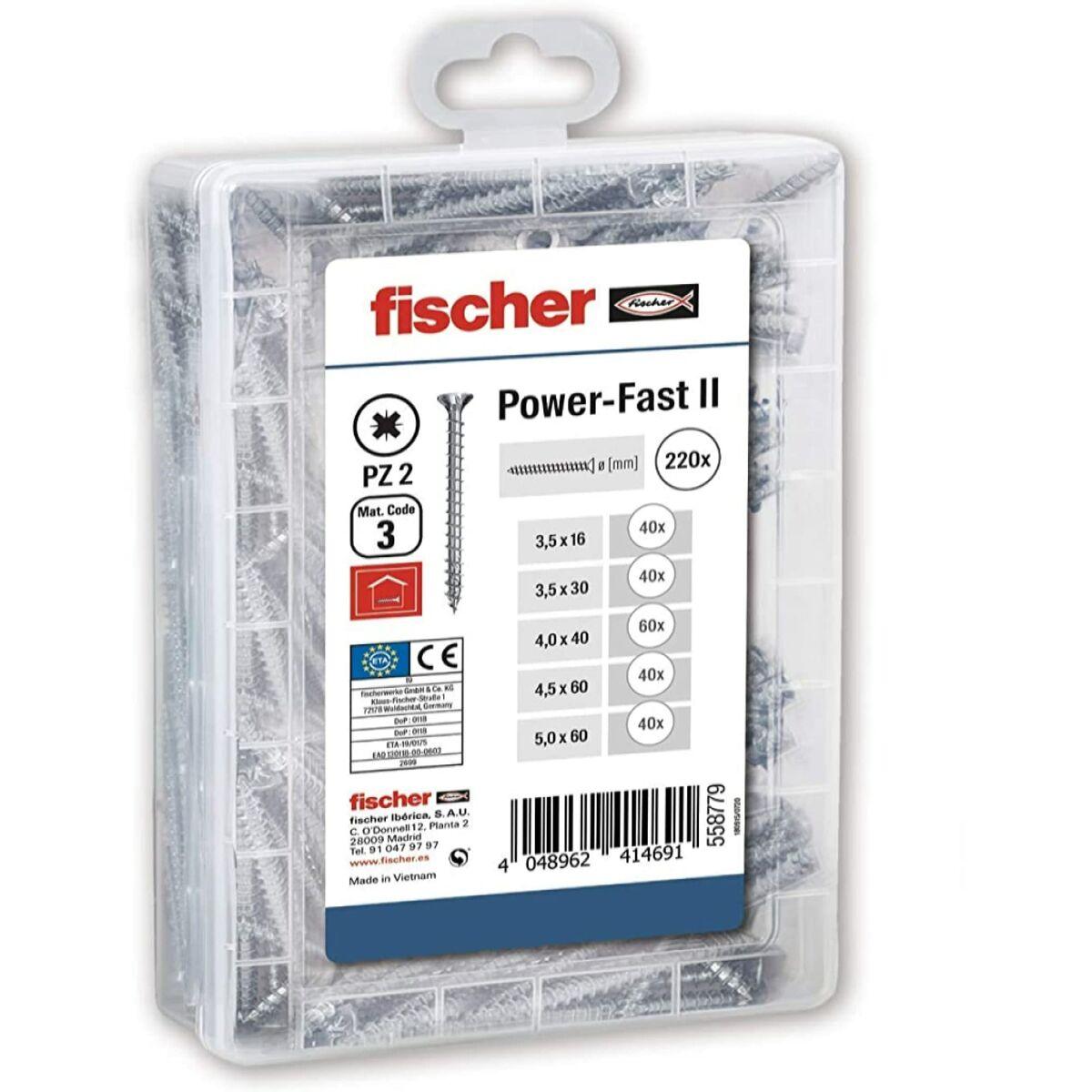Caja de tornillos Fischer 220 Piezas - Ferreteria Alco