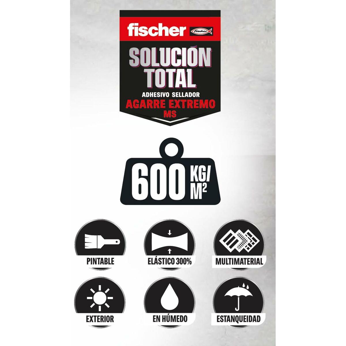 Sellador/Adhesivo Fischer Solución Total 572475 Blanco 290 ml Extrafuerte - Ferreteria Alco