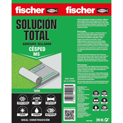 Sellador/Adhesivo Fischer Solución Total 572480 Verde 290 ml Césped - Ferreteria Alco