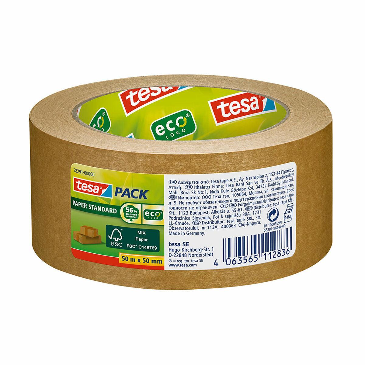 Cinta Adhesiva TESA 50 mm 50 m Ecológico Embalaje Papel - Ferreteria Alco
