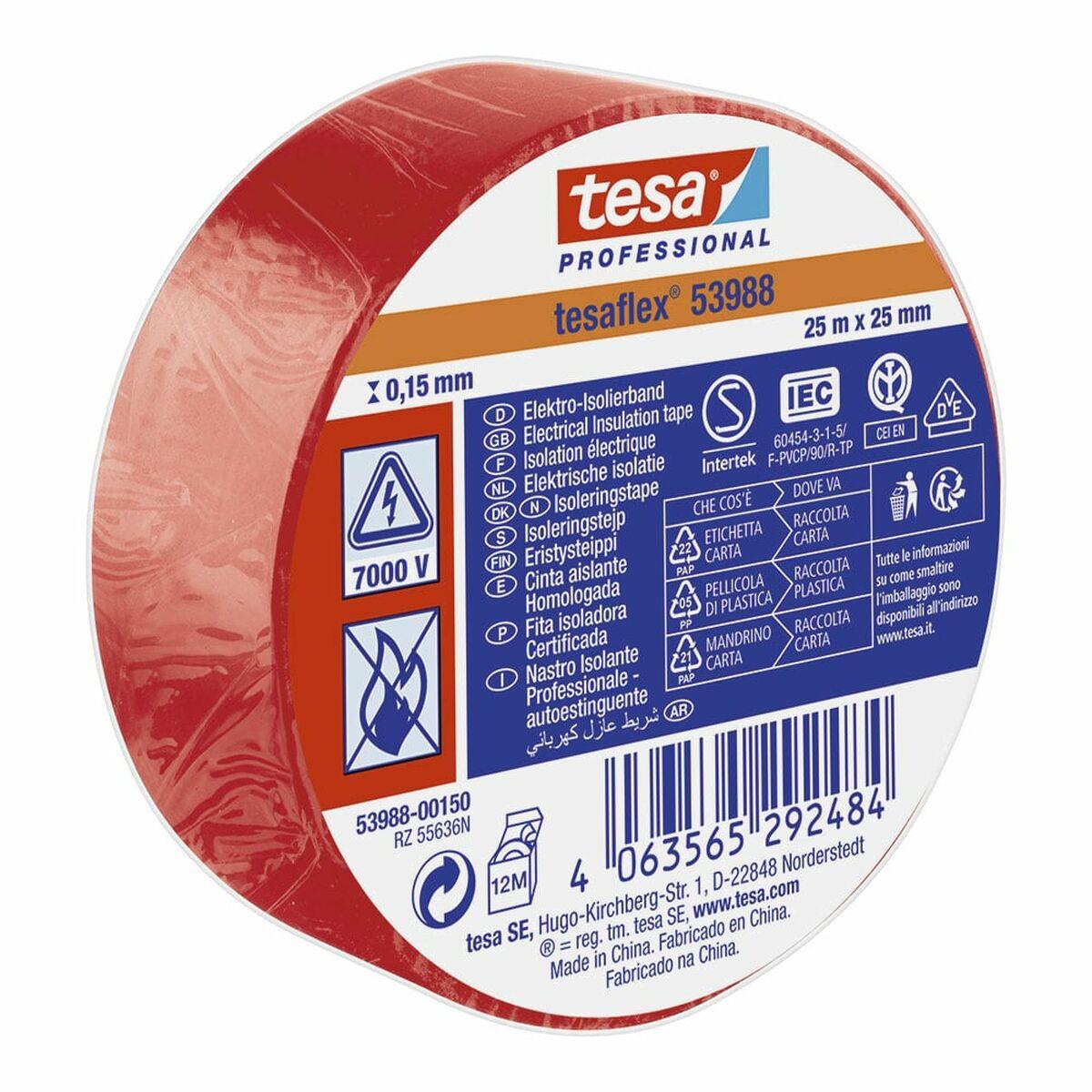 Cinta aislante TESA Rojo PVC 25 mm x 25 m - Ferreteria Alco
