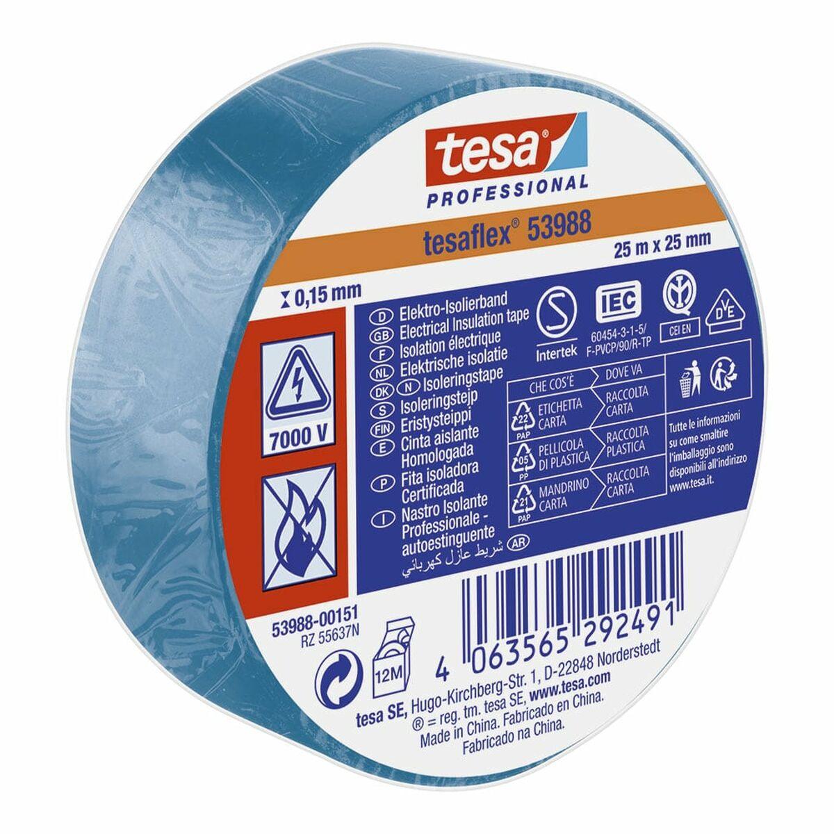 Cinta aislante TESA Azul PVC 25 mm x 25 m - Ferreteria Alco