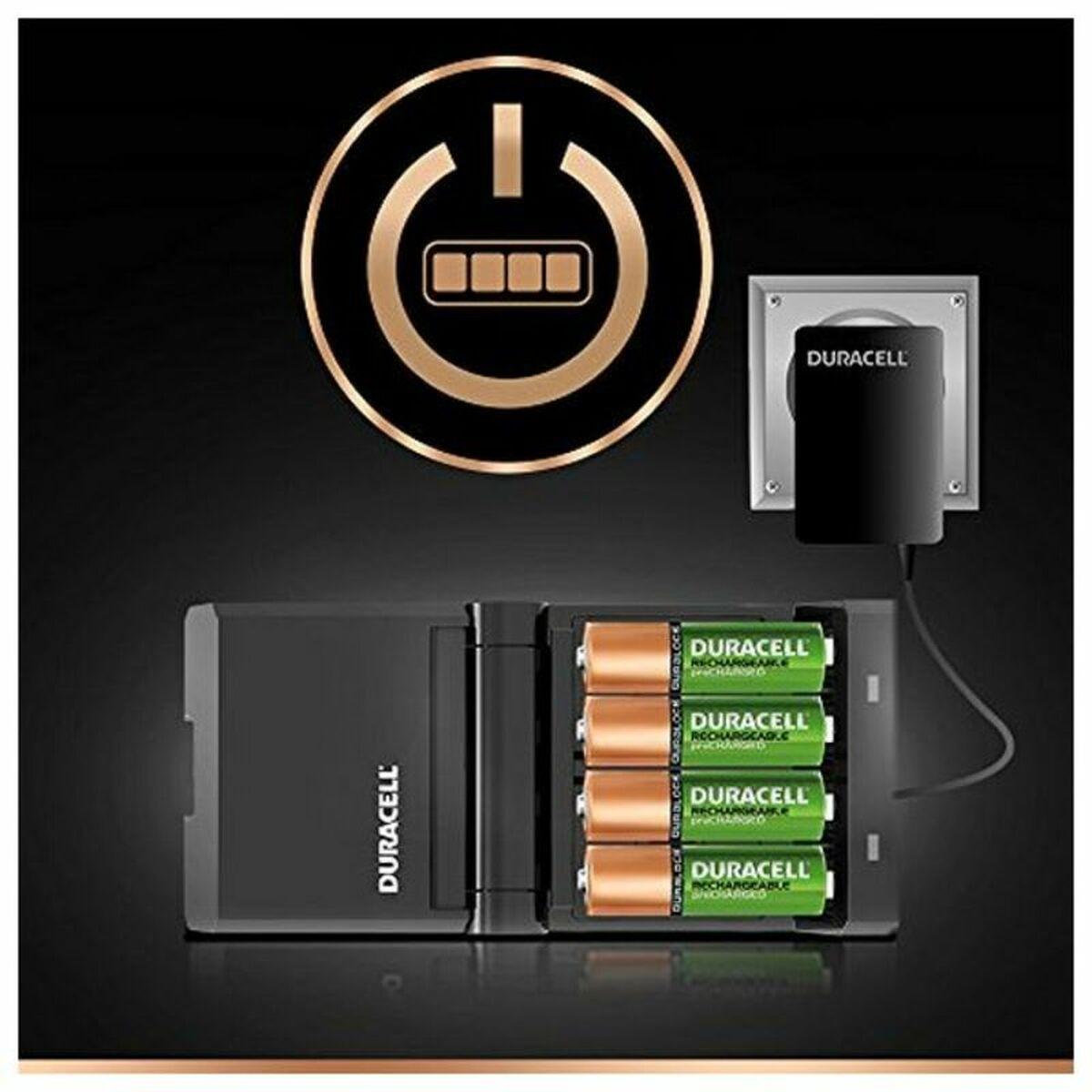Cargador + Pilas Recargables DURACELL CEF27 2 x AA + 2 x AAA 1700 mAh 750 mAh (1 unidad) - Ferreteria Alco