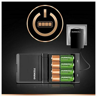 Cargador + Pilas Recargables DURACELL CEF27 2 x AA + 2 x AAA 1700 mAh 750 mAh (1 unidad) - Ferreteria Alco