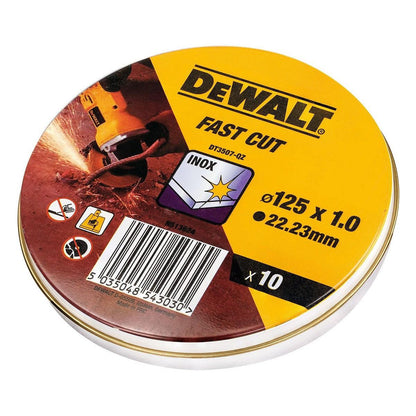 Disco de corte Dewalt Fast Cut dt3507-qz 10 Unidades 115 x 1 x 22,23 mm - Ferreteria Alco