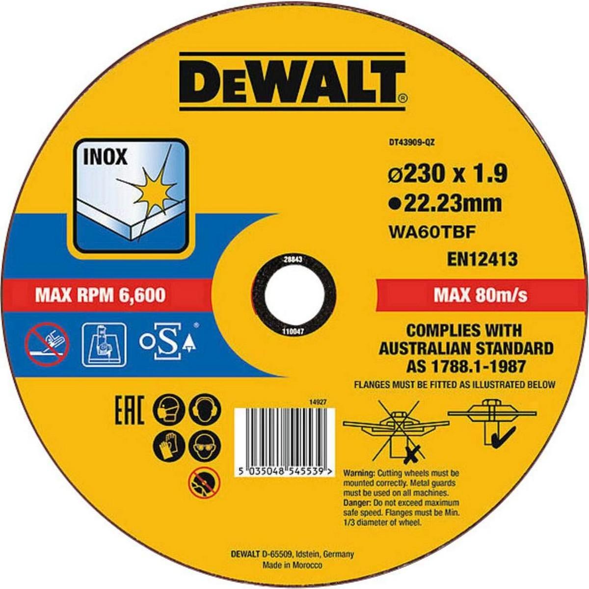 Disco de corte Dewalt dt43909-qz - Ferreteria Alco