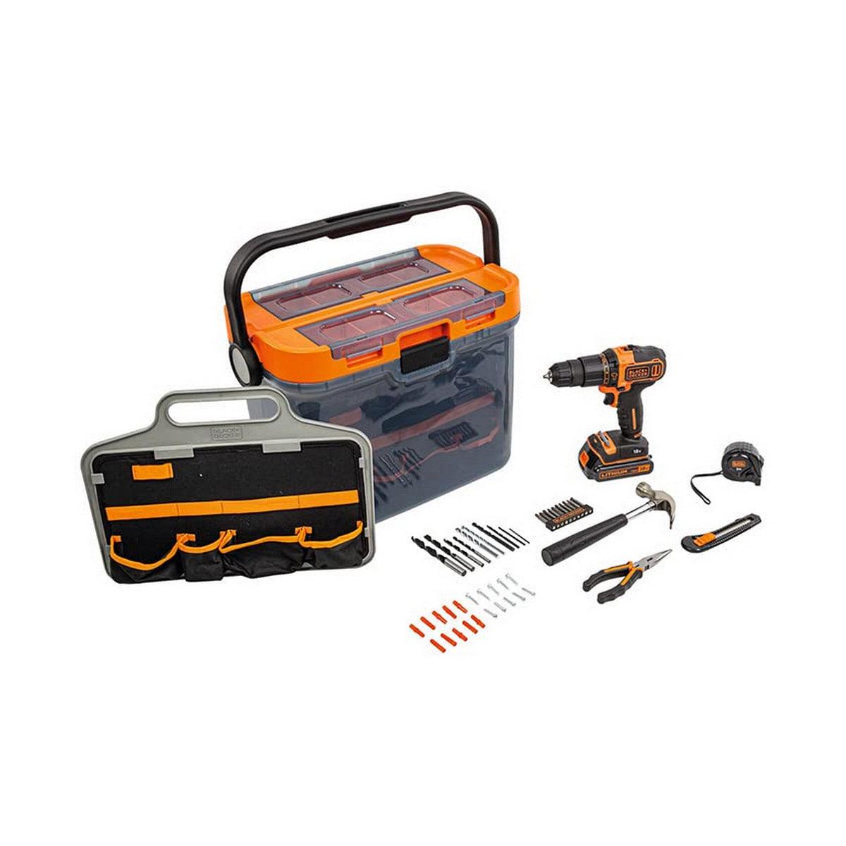 Set de taladro y accesorios Black & Decker bcksb05-qw 18 V - Ferreteria Alco