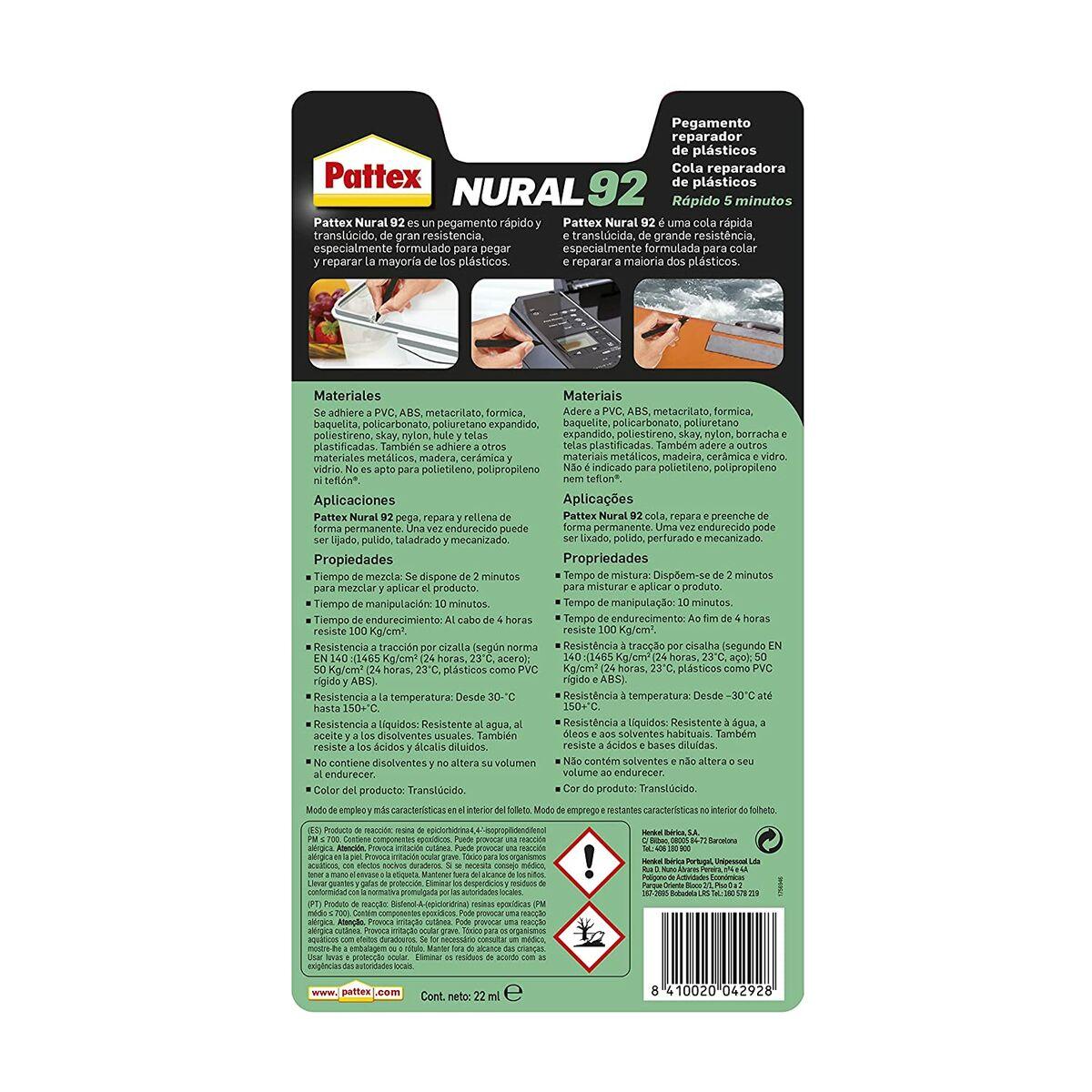 Adhesivo Instantáneo Pattex Nural 92 22 ml 1 Pieza - Ferreteria Alco