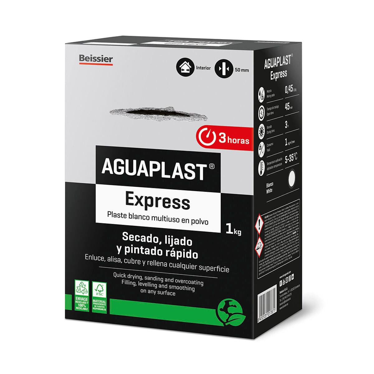 Plaste en polvo Aguaplast Express Blanco 1 kg - Ferreteria Alco