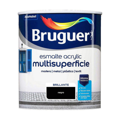 Pintura acrílica Bruguer Negro (750 ml) - Ferreteria Alco