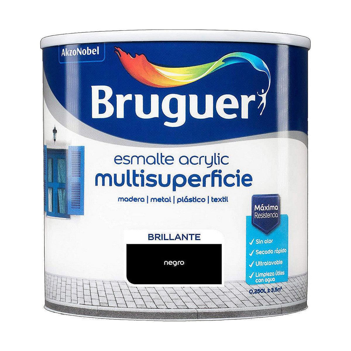 Pintura acrílica Bruguer Negro (250 ml) - Ferreteria Alco