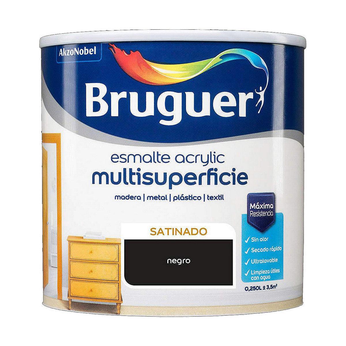 Pintura acrílica Bruguer Negro Esmalte acrílico (250 ml) - Ferreteria Alco