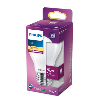 Bombilla LED Philips ø 6,6 x 10,4 cm E 8,5 W E27 1055 lm Ø 6 x 10,4 cm (2700 K)  - Ferreteria Alco
