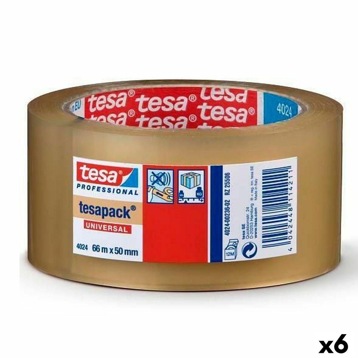 Cinta Adhesiva TESA TESAPACK Embalaje Transparente 50 mm x 66 m (6 Unidades) - Ferreteria Alco