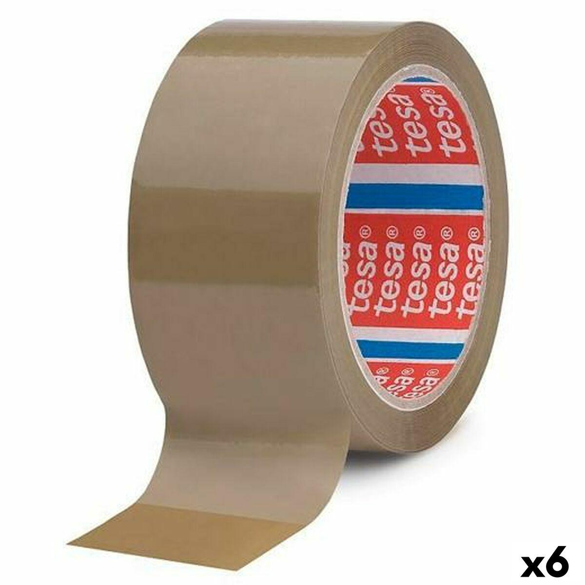 Cinta Adhesiva TESA Embalaje Marrón 50 mm x 66 m (6 Unidades) - Ferreteria Alco