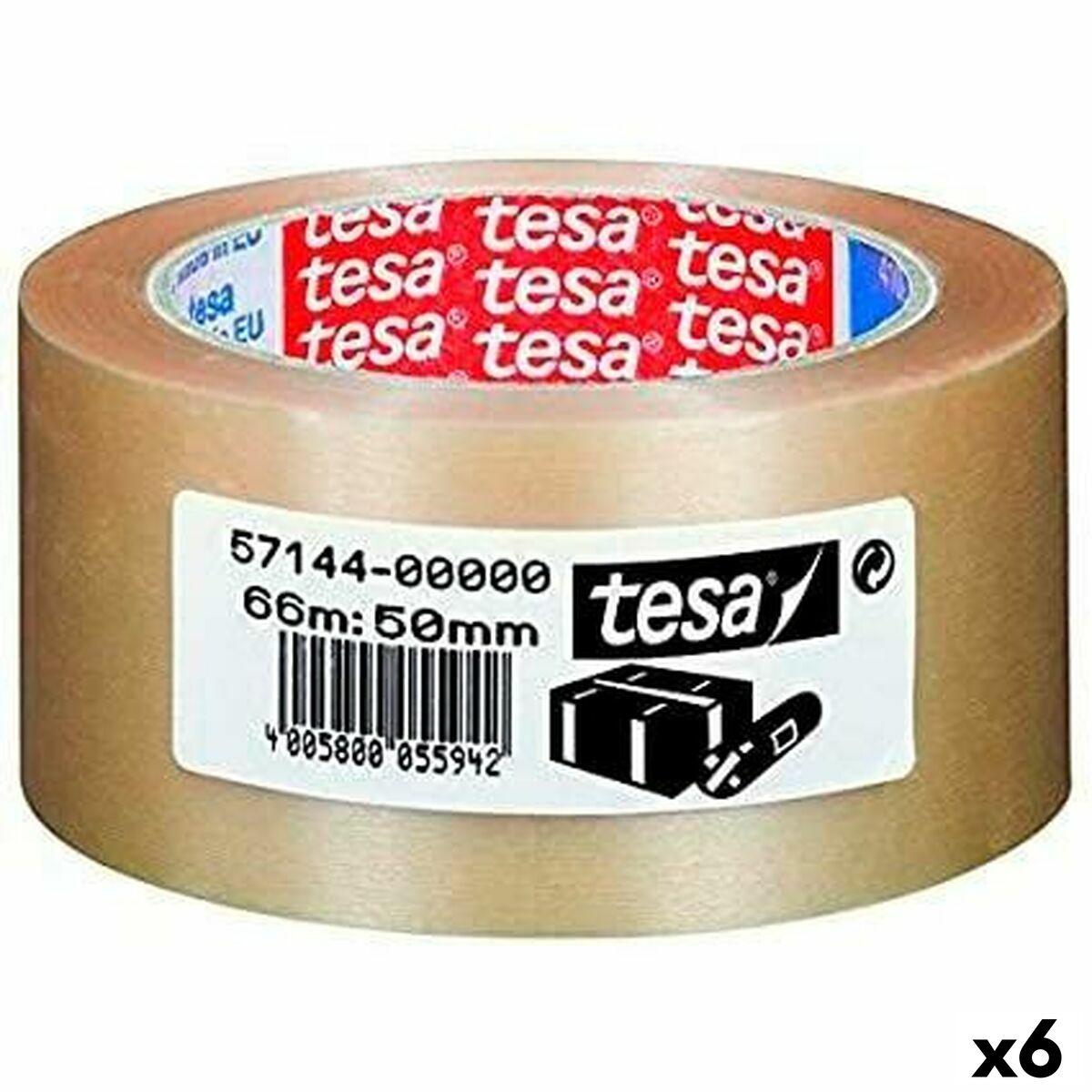 Cinta Adhesiva TESA Embalaje Extrafuerte Transparente PVC 50 mm x 66 m (6 Unidades) - Ferreteria Alco