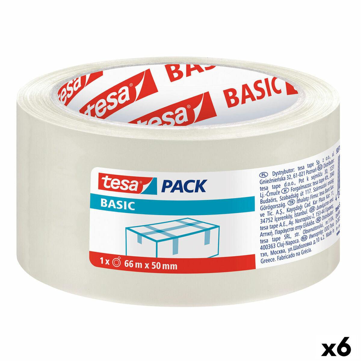 Cinta Adhesiva TESA Embalaje Transparente 50 mm x 66 m (6 Unidades) - Ferreteria Alco